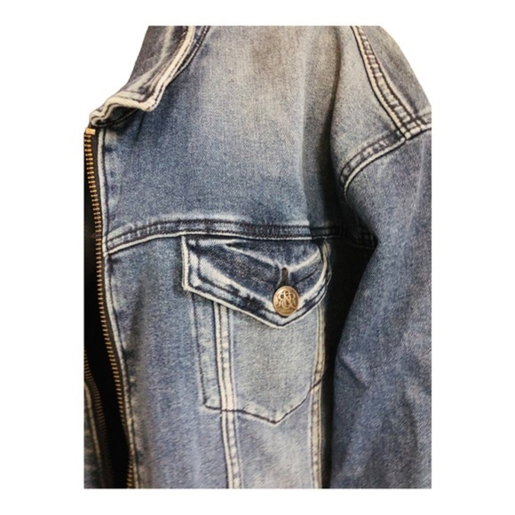 Rock & Republic Men’s Denim Zippered moto bomber jacket size 2XL brand new - Picture 7 of 16